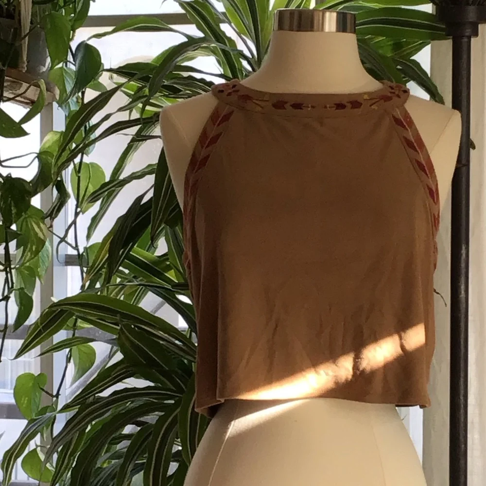 ULTRA SUEDE CROP TOP - Picture 1 of 1